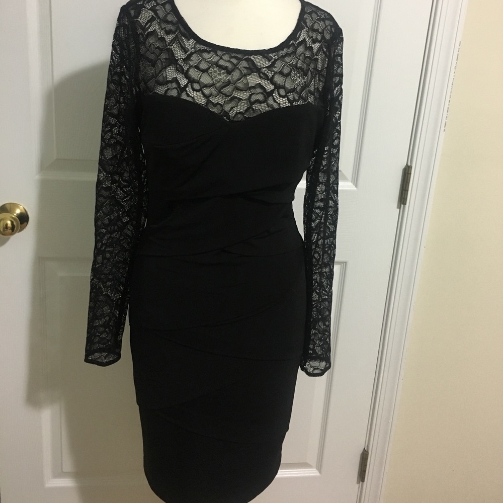 White House Black Market Lace Top Dress